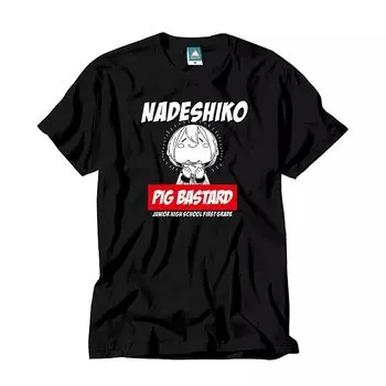 Футболка Yurucamp Across Nadeshiko Pig Rascal размера L