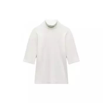 Футболка Zara Solid Color с коротким рукавом и воротником-стойкой, женские топы, белый цвет 5644831-251 M