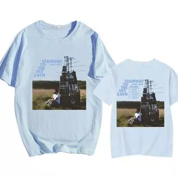 Футболка Zayn Startway To The Sky Tour Футболки Zayn Malik Room Under The Stairs Album Футболки из хлопка с круглым вырезом Мужская/женская футболка XS