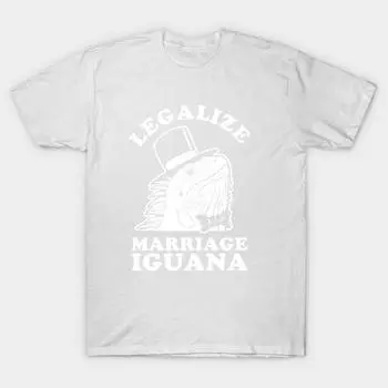 Футболка женщин Легализовать брак Игуана Harajuku Печать Кавайи футболка Летний короткий рукав женский футболка Top Tee S