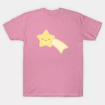 Футболка женщин падающая звезда Happy Holidays Harajuku Печать Кавайи футболка Летний короткий рукав женский футболка Top Tee XL