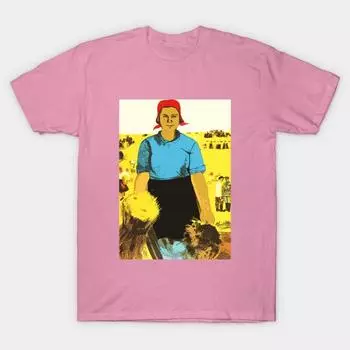 Футболка женщин Советский Союз Плакат Пропаганда Harajuku Печать Кавайи футболка Летний короткий рукав женская футболка Top Tee S