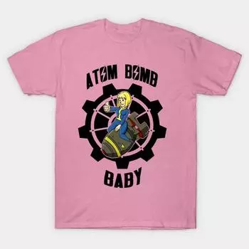 Футболка женщины Атомная бомба Baby Harajuku Печать Кавайи футболка Летний короткий рукав женский футболка Top Tee S