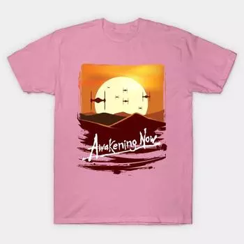 Футболка женщины Awakening Now Tie Fighters Harajuku Печать Кавайи футболка Летний короткий рукав женский футболка Top Tee S