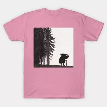 Футболка женщины Бабушка в лесу Harajuku Печать Кавайи футболка Летний короткий рукав женский футболка Top Tee S