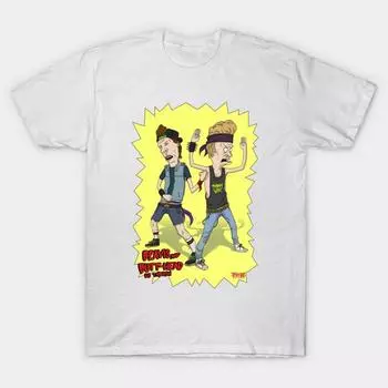 Футболка женщины Бивис и Баттхед Go Thrash Harajuku Печать Кавайи Футболка Летний короткий рукав женский футболка Top Tee S