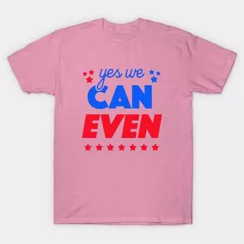 Футболка женщины Да, мы можем даже Harajuku Печать Кавайи футболка Летний короткий рукав женский футболка Top Tee S