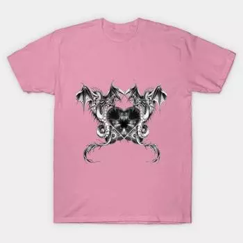 Футболка женщины Дракон Baby Black Harajuku Печать Кавайи футболка Летний короткий рукав женский футболка Top Tee S