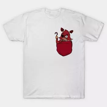 Футболка женщины Foxy Pocket Fnaf Pockets Harajuku Печать Кавайи футболка Летний короткий рукав женский футболка Top Tee S