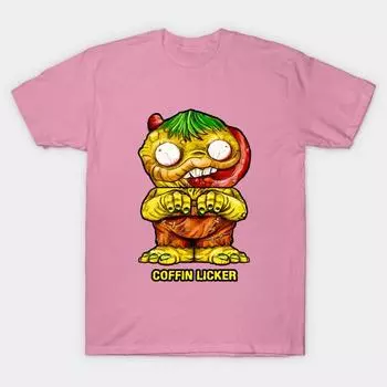 Футболка женщины Freaks Finks Spazzes Coffin Licker Harajuku Печать Кавайи футболка Летний короткий рукав женский футболка Top Tee S