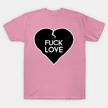 Футболка женщины Fuck Love футболка Harajuku Печать Кавайи футболка Летний короткий рукав женский футболка Top Tee S розовый