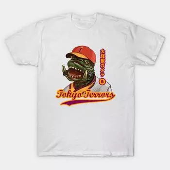 Футболка женщины Гамера Кайдзю Бейсбол Harajuku Печать Кавайи Футболка Летний короткий рукав женский футболка Top Tee S