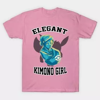 Футболка женщины кимоно девушка тренер профиль Harajuku Печать Кавайи футболка Летний короткий рукав женский футболка Top Tee S