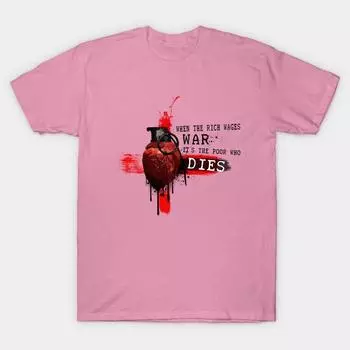 Футболка женщины Когда богатая война Harajuku Печать Кавайи футболка Летний короткий рукав женский футболка Top Tee S