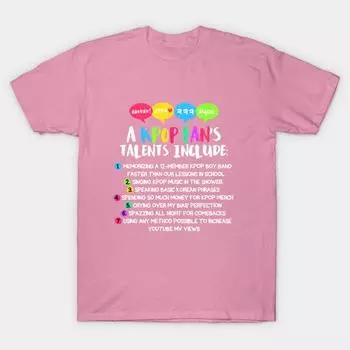 Футболка женщины Kpop Fans Talents Harajuku Печать Кавайи футболка Летний короткий рукав женский футболка Top Tee S