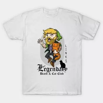 Футболка женщины Легендарная борода и кошачий клуб Harajuku Печать Кавайи футболка Летний короткий рукав женский футболка Top Tee S