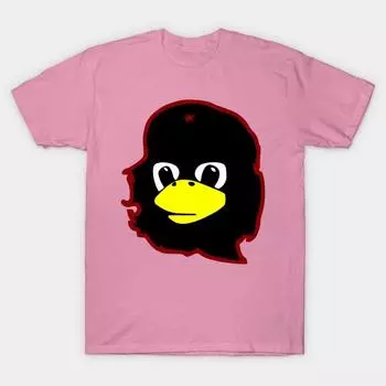 Футболка женщины Linux Tux Пингвин Че Гевара Партизан Harajuku Печать Кавайи футболка Летний короткий рукав женский футболка Top Tee S