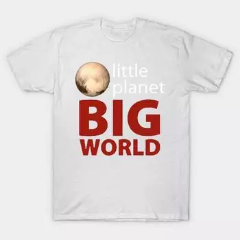 Футболка женщины Маленькая Планета Большой Мир Harajuku Печать Кавайи футболка Летний короткий рукав женский футболка Top Tee S