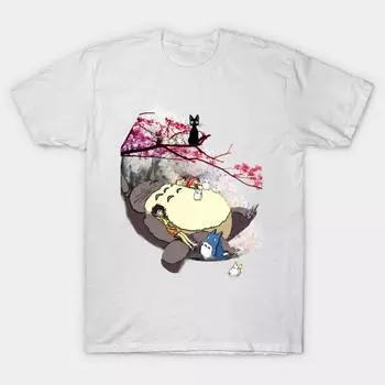 Футболка женщины Манга на Луне Harajuku Печать Кавайи футболка Летний короткий рукав женский футболка Top Tee S