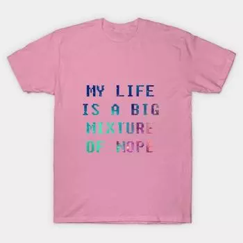 Футболка женщины Моя жизнь - это просто большая смесь Nope Harajuku Печать Кавайи футболка Летний короткий рукав женская футболка Top Tee S
