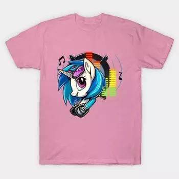 Футболка женщины Mylittlepony Винил Царапины Harajuku Печать Кавайи футболка Летний короткий рукав женский футболка Top Tee S