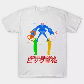 Футболка женщины Пираты стыковки 6 Большой Император Harajuku Печать Кавайи футболка Летний короткий рукав женский футболка Top Tee S белый