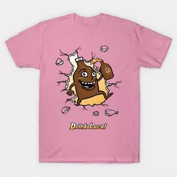 Футболка женщины Пить местный Harajuku Печать Кавайи футболка Летний короткий рукав женский футболка Top Tee S