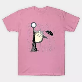 Футболка женщины просто поют под дождем Harajuku Печать Кавайи футболка Летний короткий рукав женский футболка Top Tee S