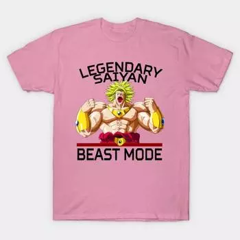 Футболка женщины Режим зверя Легендарный Сайян Броли Harajuku Печать Кавайи футболка Летний короткий рукав женский футболка Top Tee S