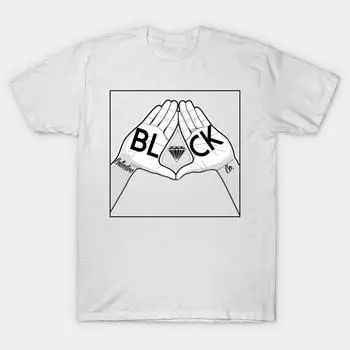 Футболка женщины Руки вверх Твердые ромбы Harajuku Печать Кавайи футболка Летний короткий рукав женский футболка Top Tee S