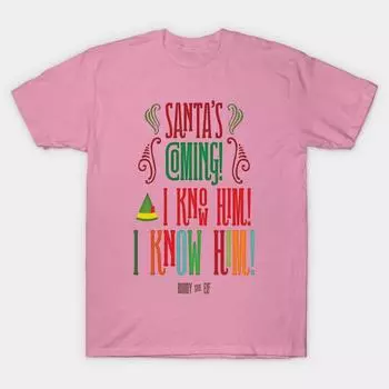 Футболка женщины Санта-Клаус Я знаю его Harajuku Печать Кавайи футболка Летний короткий рукав женский футболка Top Tee S