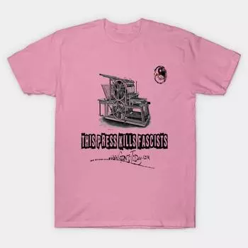 Футболка женщины This Press Kills Fascists White Harajuku Печать Кавайи футболка Летний короткий рукав женский футболка Top Tee S