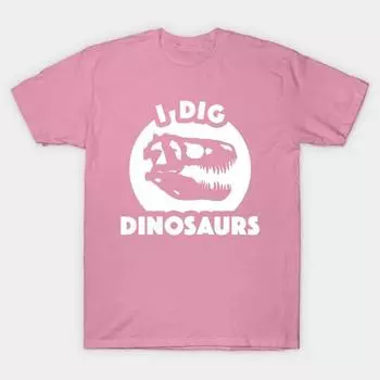 Футболка женщины Я копаю динозавров тоже Harajuku Печать Кавайи футболка Летний короткий рукав женский футболка Top Tee S