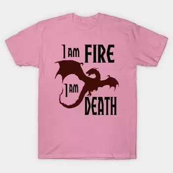 Футболка женщины Я огонь, я смерть Harajuku Печать Кавайи футболка Летний короткий рукав женский футболка Top Tee S