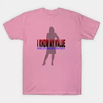 Футболка женщины Я знаю свою ценность Harajuku Печать Кавайи футболка Летний короткий рукав женский футболка Top Tee S
