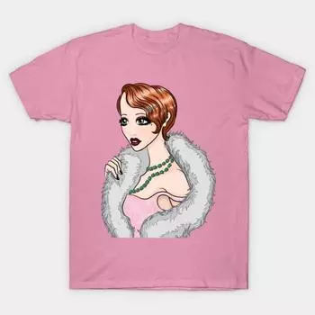 Футболка женская 1920-е годы модная дива Harajuku принт Kawaii футболка летняя женская футболка с коротким рукавом топ футболка S розовый