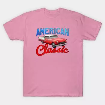 Футболка женская 1955 Chevy Bel Air Harajuku Print Kawaii футболка летняя женская футболка с коротким рукавом топ футболка S