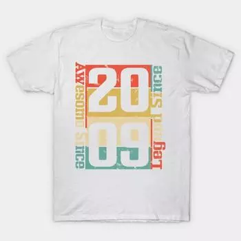 Футболка женская 9-летие рубашка потрясающая с 2009 года забавный подарок I Harajuku принт Kawaii футболка летняя короткий рукав женская футболка топ футболка S розовый