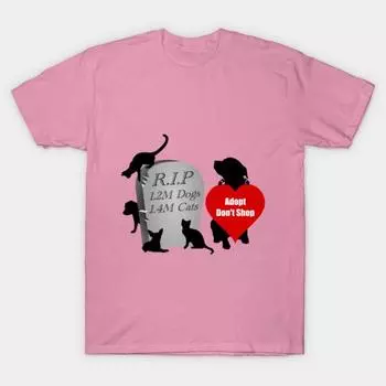 Футболка женская Adopt Dont Shop Harajuku Print Kawaii футболка летняя с коротким рукавом женская футболка топ футболка S