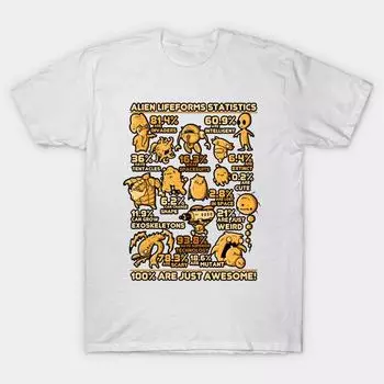 Футболка женская Alien Statistics Harajuku Print Kawaii футболка летняя женская футболка с коротким рукавом топ футболка S