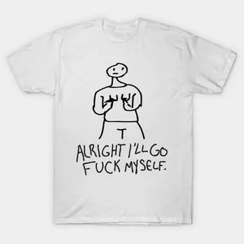 Футболка женская Alright Ill Go FK Myself Harajuku Print Kawaii футболка летняя с коротким рукавом женская футболка топ футболка S