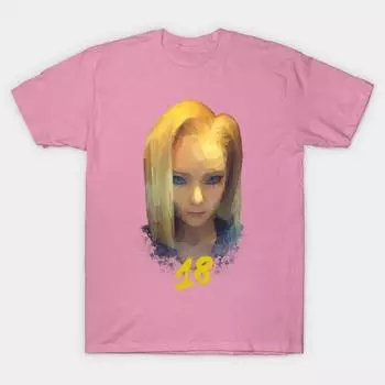 Футболка женская Android 18 Low Poly Harajuku Print Kawaii футболка летняя с коротким рукавом женская футболка топ футболка S