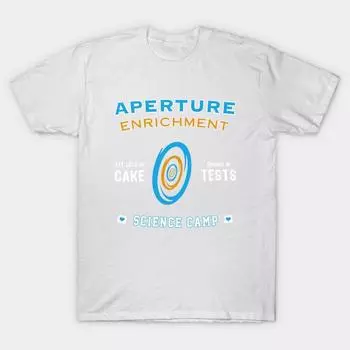 Футболка женская Aperture Science Camp Harajuku Print Kawaii футболка летняя с коротким рукавом женская футболка топ футболка S