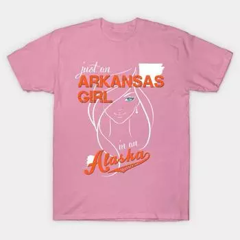 Футболка женская Арканзас Аляска Harajuku принт Kawaii футболка летняя короткий рукав женская футболка топ футболка S розовый