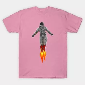 Футболка женская Astro Man Harajuku Print Kawaii футболка летняя с коротким рукавом женская футболка топ футболка S