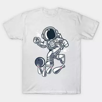 Футболка женская астронавт боулинг игрок Harajuku принт Kawaii футболка летняя короткий рукав женская футболка топ футболка S розовый