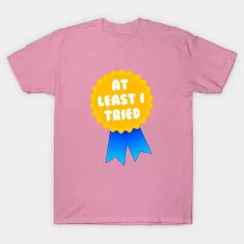 Футболка женская At Least I Tried Harajuku Print Kawaii футболка летняя женская футболка с коротким рукавом топ футболка S розовый