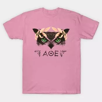 Футболка женская Athenas Owl Ii Rose Gold Variant Harajuku Print Kawaii футболка летняя женская футболка с коротким рукавом топ футболка S