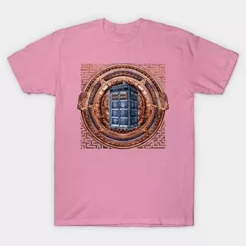 Футболка женская Aztec Tardis полноцветные карандаши эскиз Harajuku принт Kawaii футболка летняя короткий рукав женская футболка топ футболка S розовый