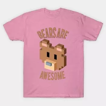 Футболка женская Bears Are Awesome Harajuku Print Kawaii футболка летняя женская футболка с коротким рукавом топ футболка S розовый
